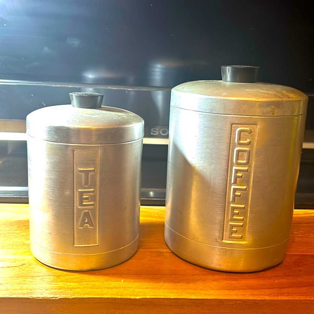 Vintage metal container set, made in Italy